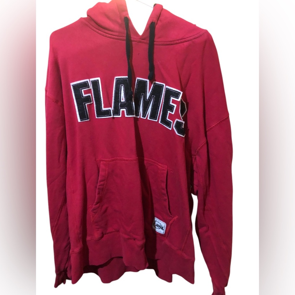 Bulletin Calgary Flames front pocket Hoodie NHL Hockey Men’s Large Vintage